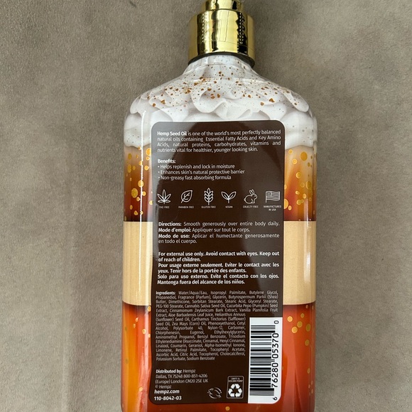 Pumpkin spice & vanilla chai Hempz lotion - Picture 4 of 4